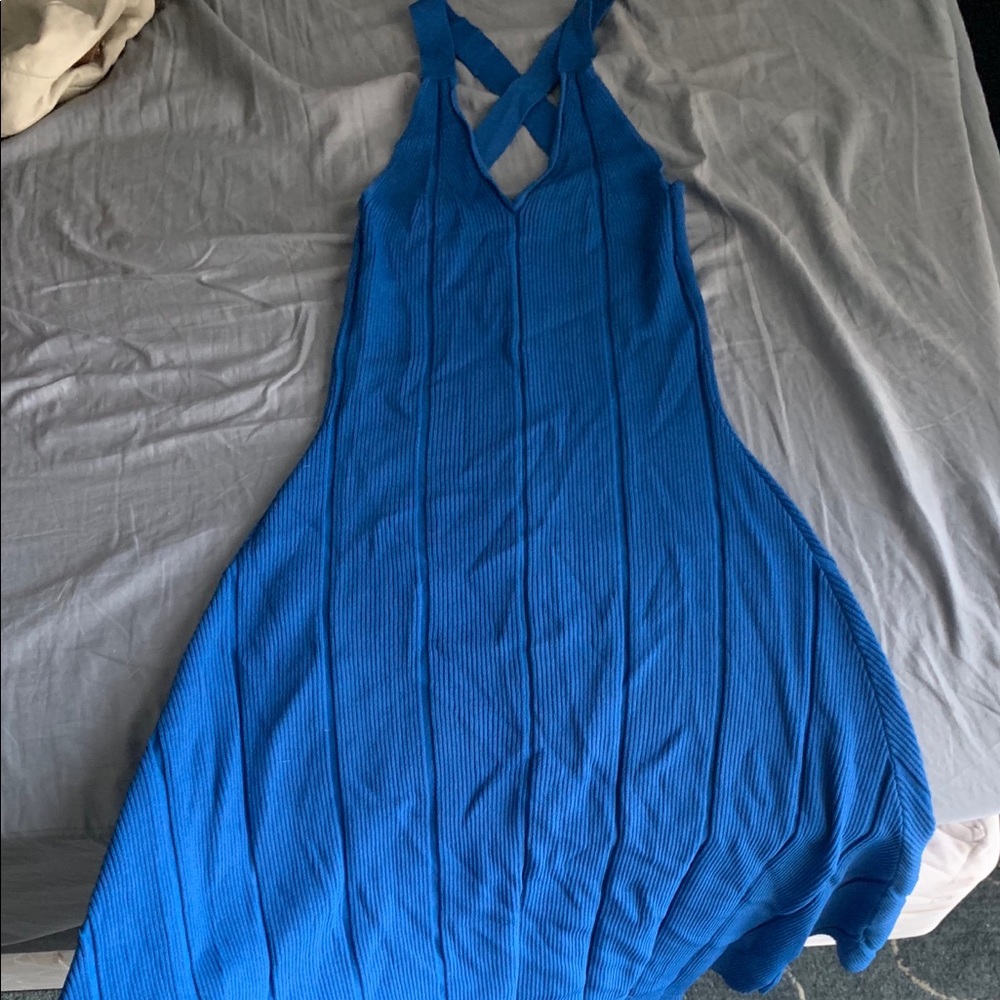 Ava Stretchy Blue Dress